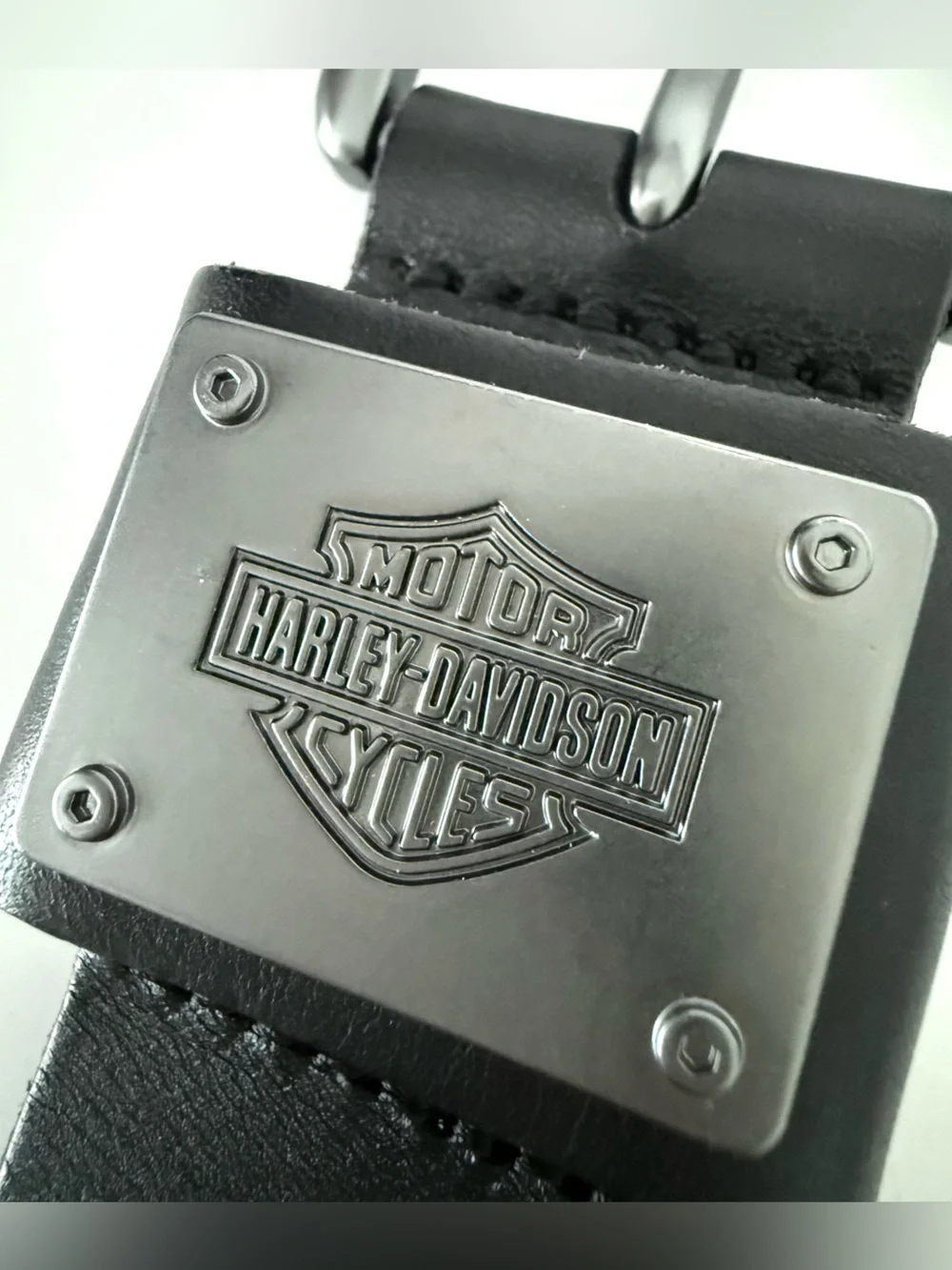 NEW Harley-Davidson Men's Western Dome Studded Genuine Leather Belt - Black